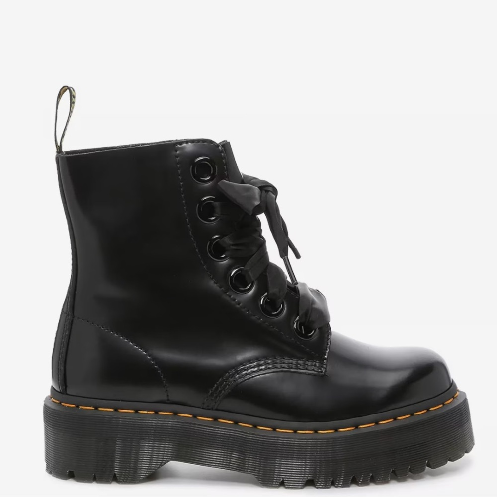 Dr. Martens Black Molly platform Combat Boots
